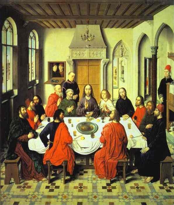 Dieric Bouts Last Supper central section of an alterpiece China oil painting art